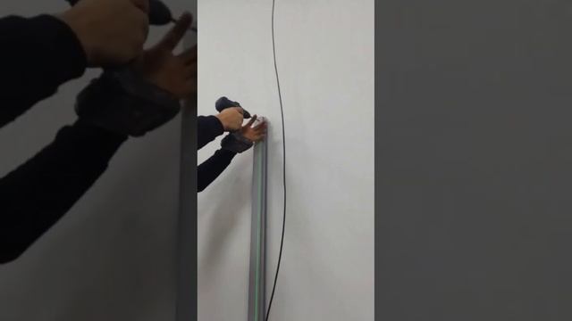 Монтаж перегородки из алюминиевого профиля /aluminum partition wall installation