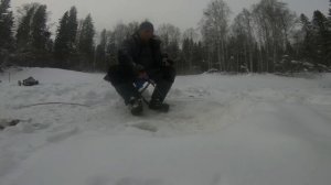 зимняя рыбалка на реке Конда