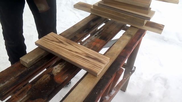 Как обжечь дерево газовой горелкой
