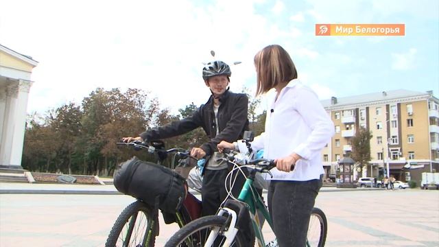 Велопутешественник из Санкт-Петербурга в Белгороде