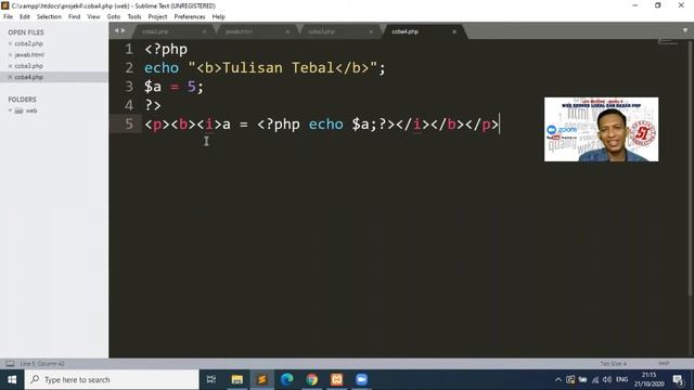 Belajar Dasar PHP dan XAMPP Server | Modul 4 Kelas Online Aplikasi Web dengan CodeIgniter 4.0 смотреть онлайн