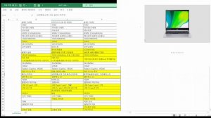 Acer A515-44  슬림3-15are  슬림5-15are 비교시트를 만들어봤습니다. 4500U 가성비 노트북 비교영상입니다. slim3 slim5 아스파이어5 르누아르 라이