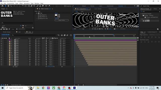 “After Effects Tutorial” Text Bifurcation Animation (Анимация Раздвоения текста)