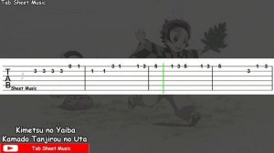 Demon Slayer ED Ep 19 - Kamado Tanjirou no Uta Guitar Tutorial (Kimetsu no Yaiba)