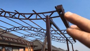 Навес №37 из поликарбоната своими руками