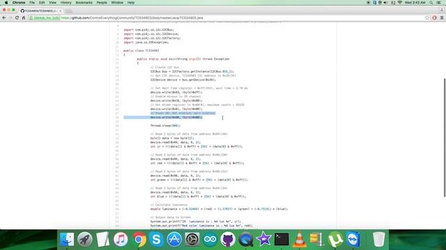 Raspberry Pi TCS34903FN Color Light-to-Digital Converter Java Tutorial смотреть онлайн