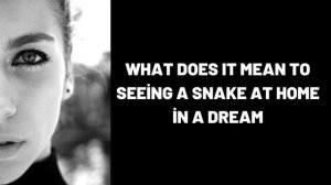 What Does It Mean To Seeing a Snake at Home in a Dream?