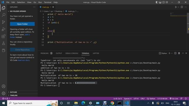 Learn Python  Chapter 2 (If else Statment )