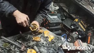 DeWalt D28134-qs замена якоря, тяги выключателя, редуктора