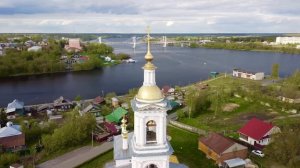 С высоты. Храм Вознесения Господня, г. Кимры. DJI mavic mini