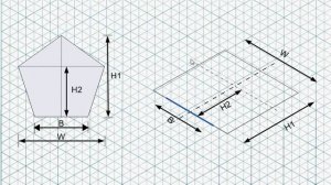 Isometric Drawing - How to draw pentagon