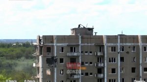 Расчёт самоходного ПТРК 9К123 "  уничтожил украинский ПТРК на крыше в Красногоровке