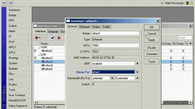 Базовая настройка роутера микротик WAN Static IP смотреть онлайн