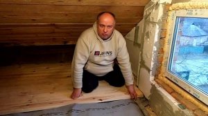 Паро гидро изоляция междуэтажнго перекрытия дома. Супердиффузионная мембрана.