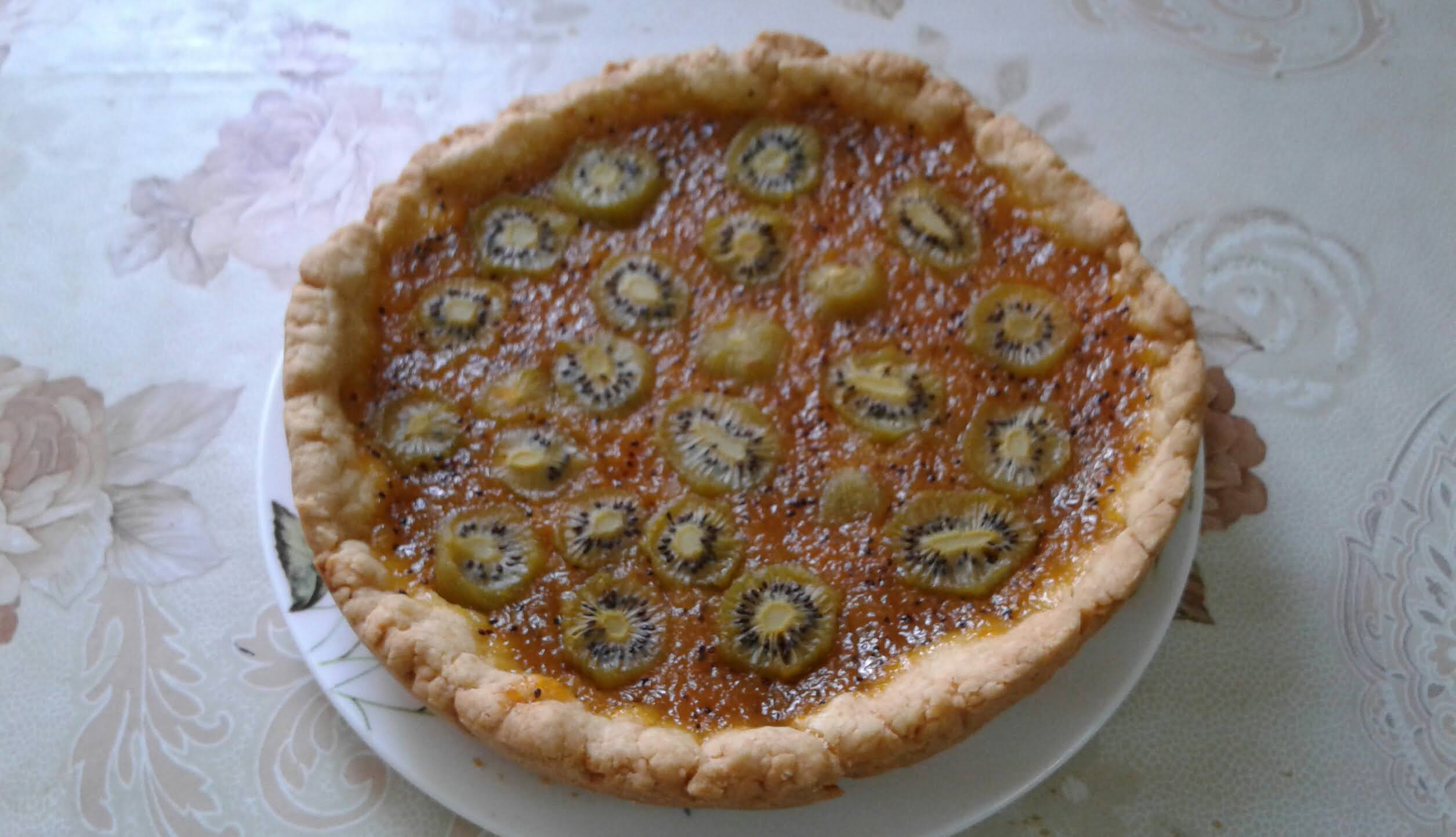 Песочный пирог в мультиварке с джемом и киви рецепт выпечки