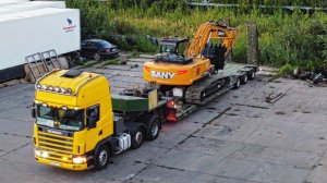 Scania после капиталки | Эвакуация прицепа | Накат экскаватора