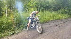 =Мотоцикл-Минск=Лес=Буксуем:D