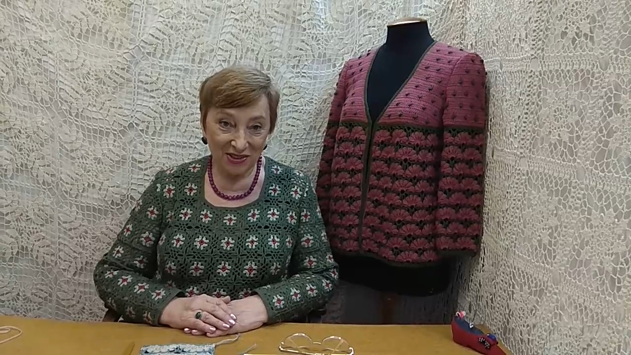 Рисунок к жакету "Хризантема". Мастер-класс по вязанию крючком от О. С. Литвиной.