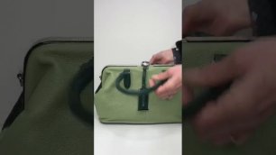 Двусторонняя итальянская сумка саквояж из натуральной кожи