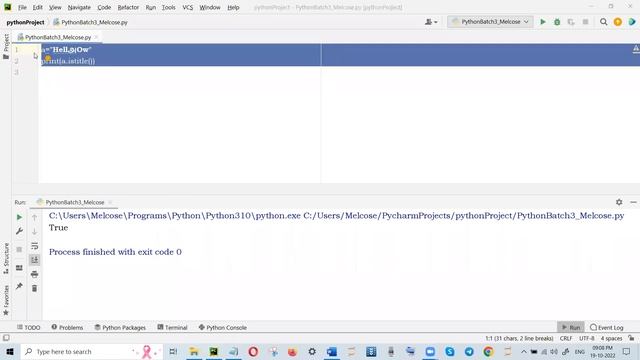 Day 19- Batch 3 - String, Str, str - ALL methods - Part 1