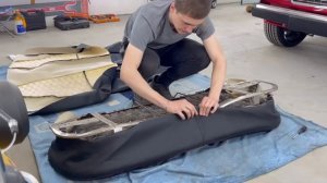 ПЕРЕТЯЖКА СИДЕНИЙ ВАЗ 2107 В АЛЬКАНТАРУ! БЮДЖЕТНО И СВОИМИ РУКАМИ. ДОРАБОТКИ САЛОНА #ваз