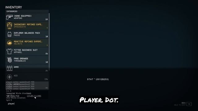 How to Increase or Decrease Carry Weight  In Starfield using Console Cheats Commands
