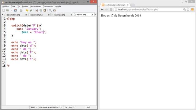 Curso de PHP   30 Ejercicio con fechas