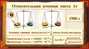 Урок 6. Относительная атомная масса.