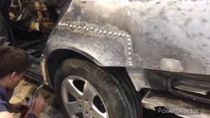Mercedes-Benz E211 Замена задней арки,Покраска