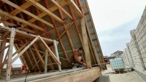 Каркас задней стены. Каркасный дом А-фрейм своими руками