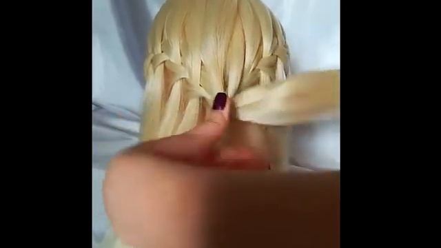 Плетение Водопад. Цветок из волос. смотреть онлайн