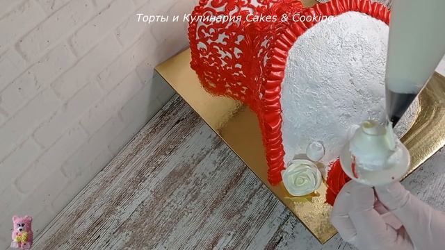 УКРАШЕНИЕ 3D торта БУКЕТ РОЗ! белково-заварным кремом! ПОДРОБНО смотреть онлайн