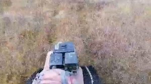 Мотоблок ОКА на гусеничном приводе по болоту