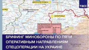 Брифинг Минобороны по пяти оперативным направлениям спецоперации на Украине