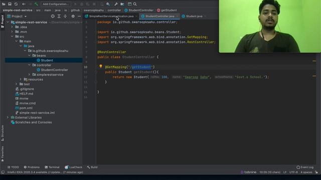 Building Basic SpringBoot RESTful WebService Application Using Spring Initializr with Maven & Java8 смотреть онлайн