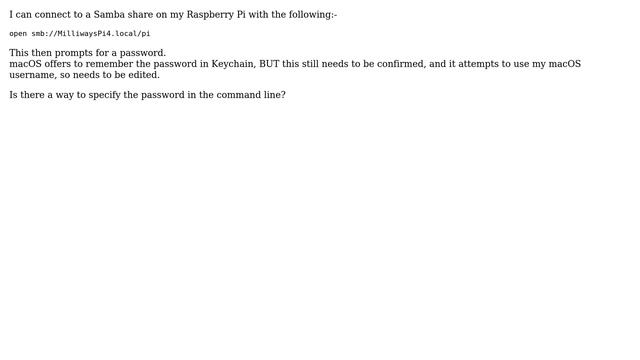 Apple: Specify password when connecting to a Samba share смотреть онлайн