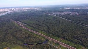 Озеро Карьерное снято с квадрокоптера Уфа, Дёмский район 2021 год. 4K