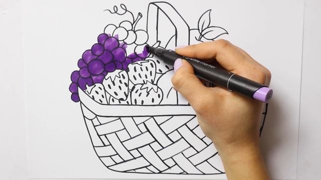 Как нарисовать ящик с фруктами с MiMi | Раскраски детей HD | Рисование и окраска смотреть онлайн