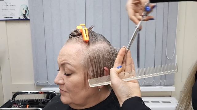Женская короткая стрижка на тонкие волосы / bob / women short haircut