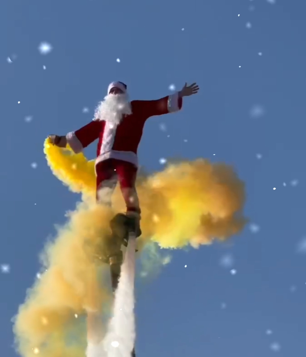Флайборд шоу в бассейне Merry Christmas Flyboard Show