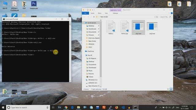 Compile and Run a C or C++ code in CMD (Windows command prompt)