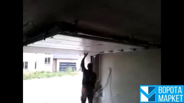 Торсионный тип пружин на секционных воротах Алютех