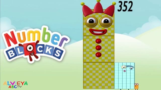 Tall and Yellow Numberblocks 300 counting up to 400
