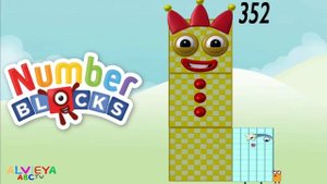 Tall and Yellow Numberblocks 300 counting up to 400