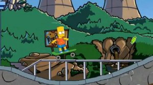 Лиза играет в игру " Барт на скейт борде"