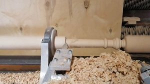 Дооснащение токарного ЧПУ по дереву подвижным люнетом.