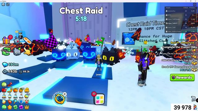 Chest Raid in Pet Simulator 99 for N1GD clan Lets try do it together🔴LIVE
