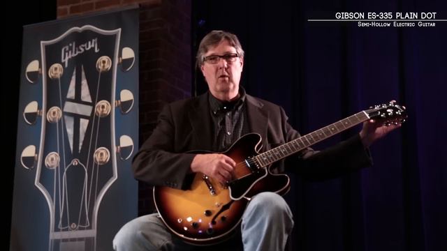 Gibson ES-335 Dot Plain-top Electric Guitar смотреть онлайн