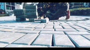 Как тротуарной плиткой выложить круг!