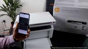 HP LaserJet Pro M28W Laser Printer How to scan your Document ,Print and Share to Email